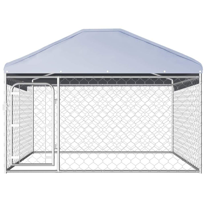 vidaXL Outdoor Dog Kennel with Roof Dog Cage House Security Pet Multi Sizes-11