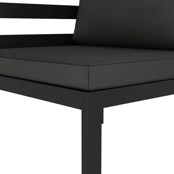 vidaXL Sectional Corner Sofa 1 pc with Cushions Aluminum Anthracite-4