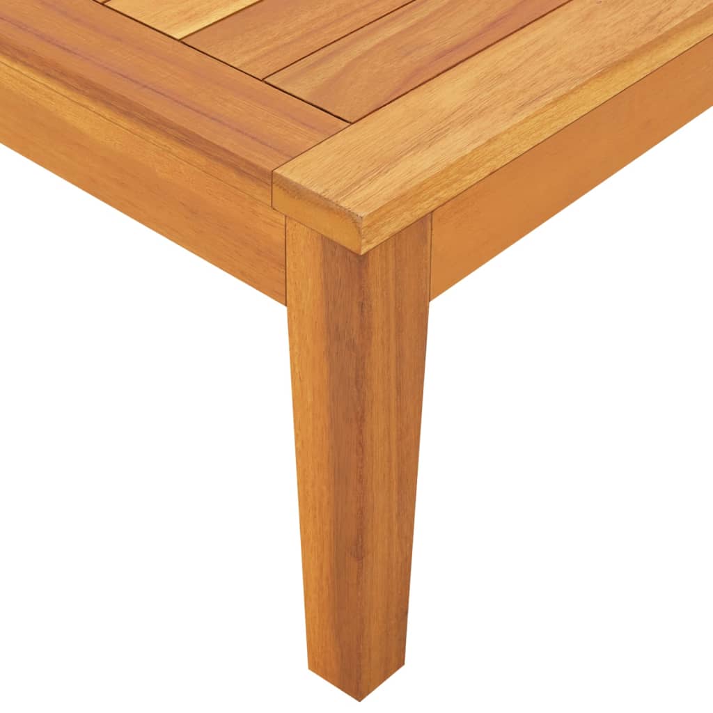 vidaXL Patio Table 25.2"x25.2"x11.4" Solid Acacia Wood-3