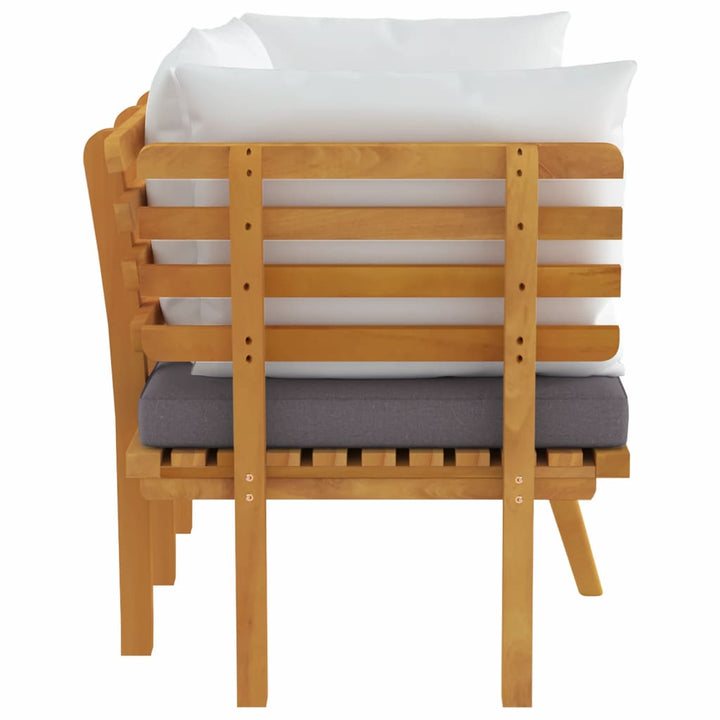 vidaXL 2-Seater Patio Sofa with Cushions Solid Acacia Wood-2