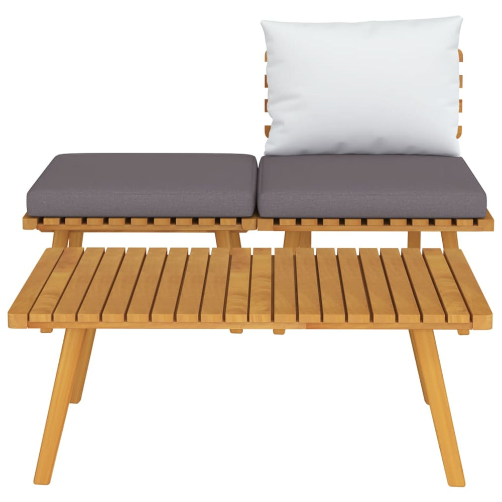 vidaXL 3 Piece Patio Lounge Set with Cushions Solid Acacia Wood-1