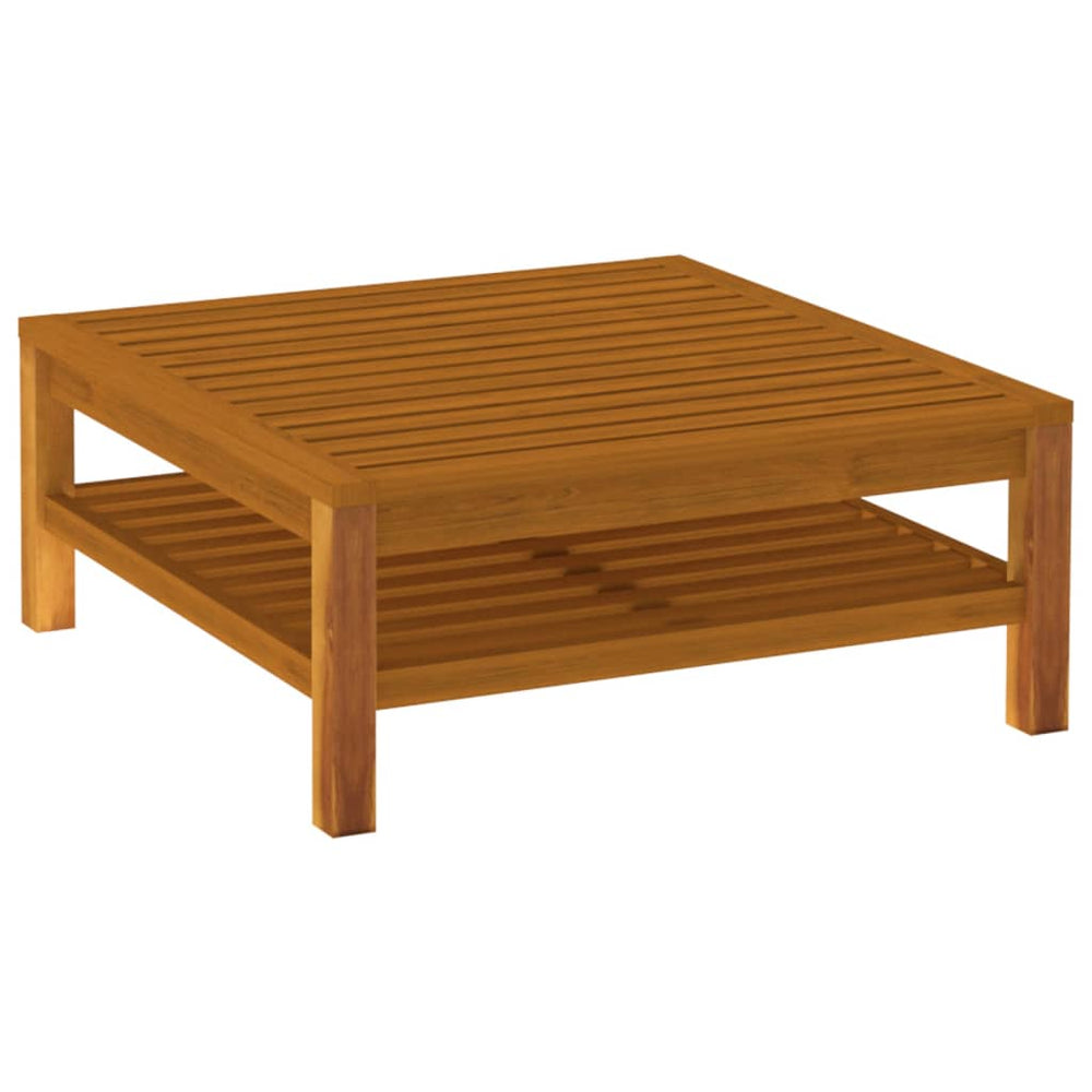 vidaXL Coffee Table 25.6"x25.6"x13.8" Solid Acacia Wood-1