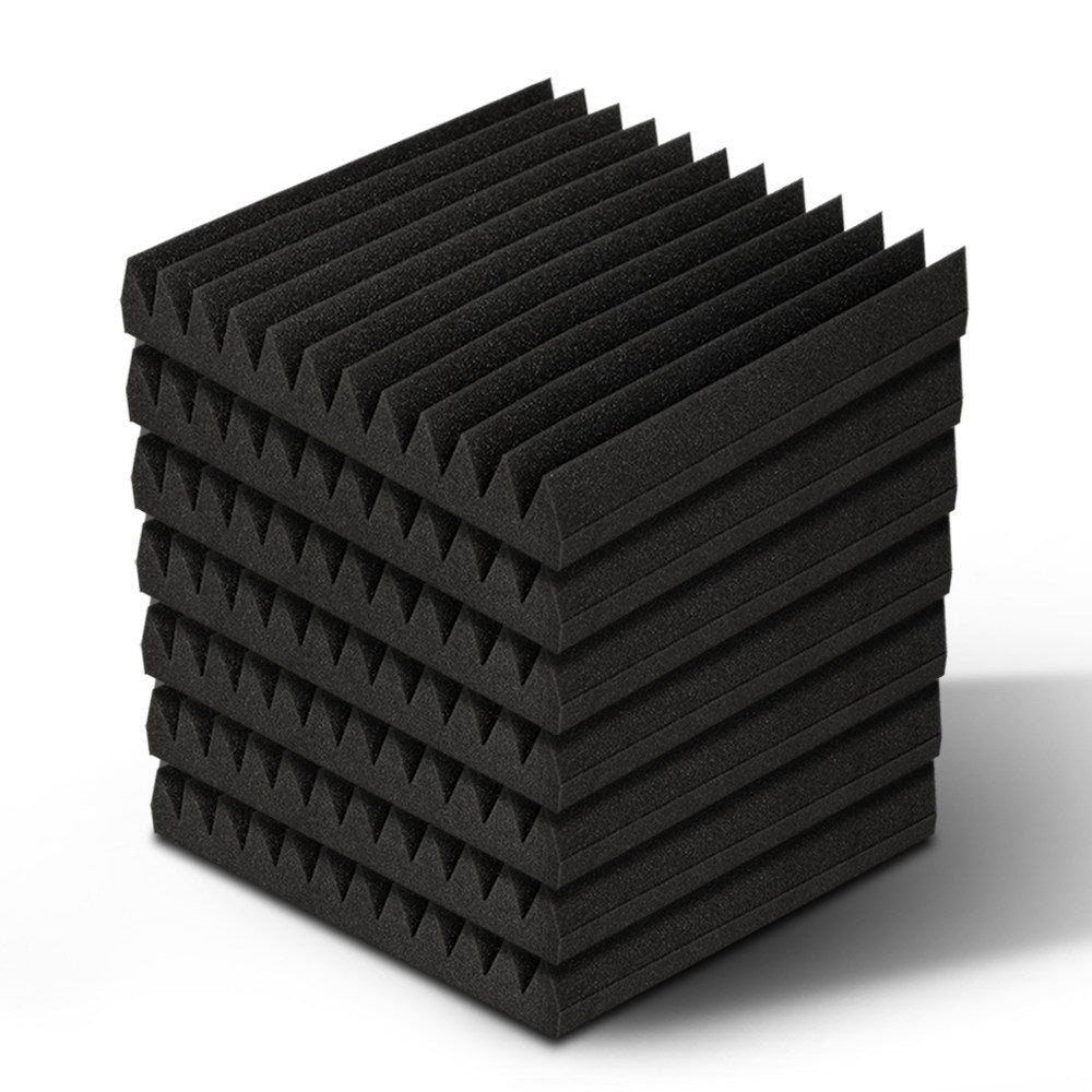 Alpha 60pcs Acoustic Foam Panels Tiles Studio Sound Absorbtion Wedge 30X30CM-0