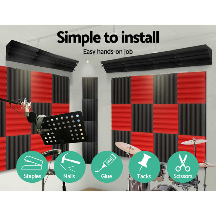 Alpha 40pcs  Corner Bass Trap Studio Acoustic Foam Set