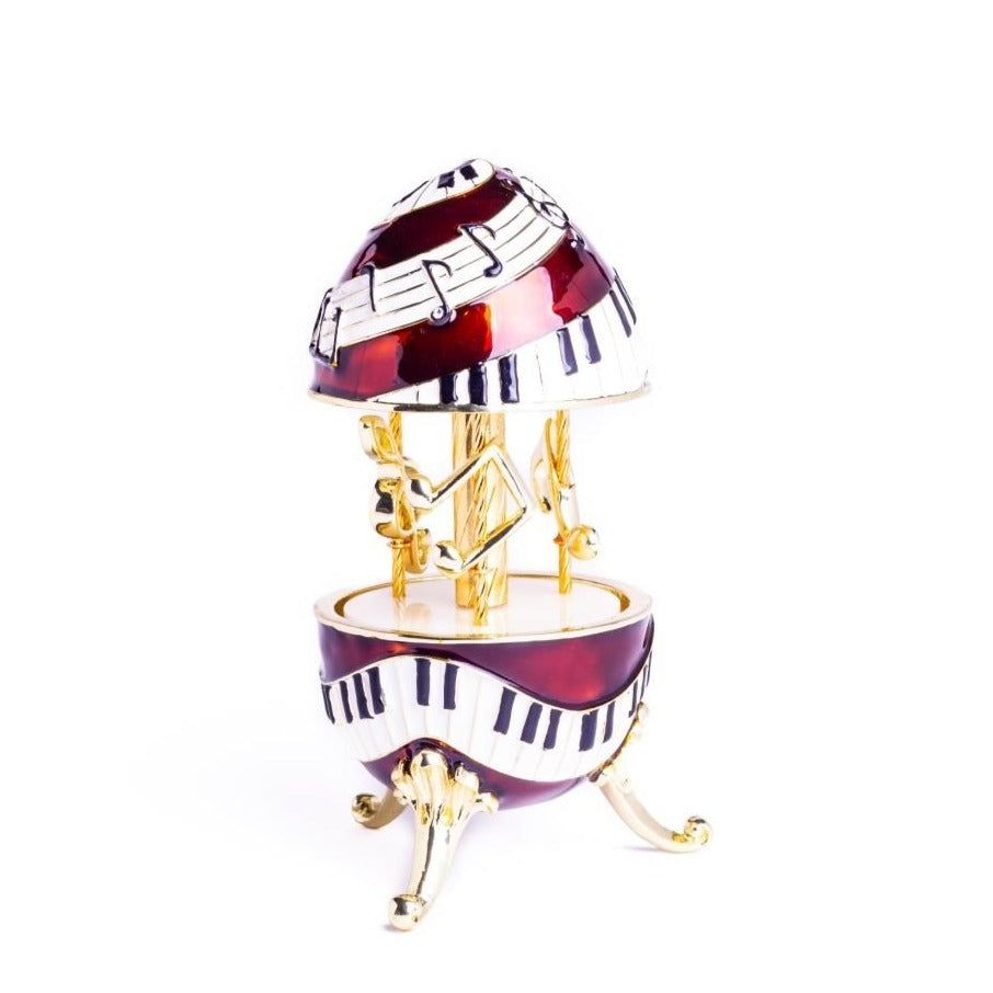 Piano Musical Carousel with Music Clef and Notes-0