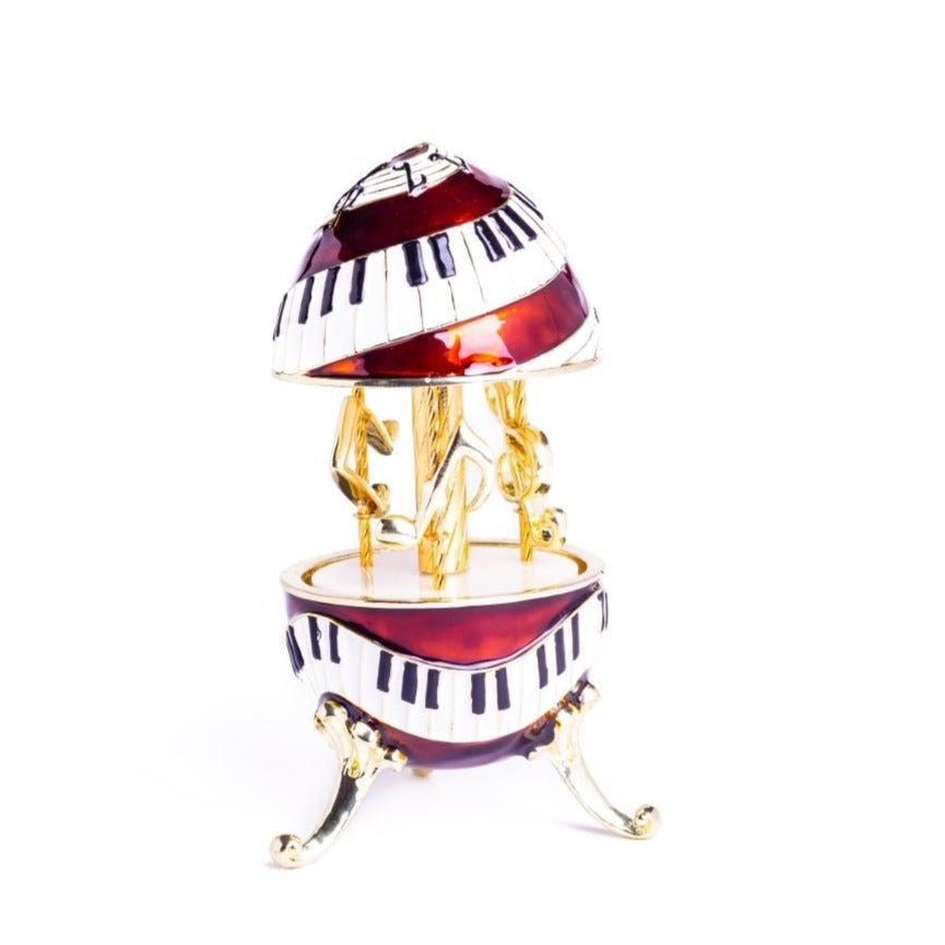Piano Musical Carousel with Music Clef and Notes-1