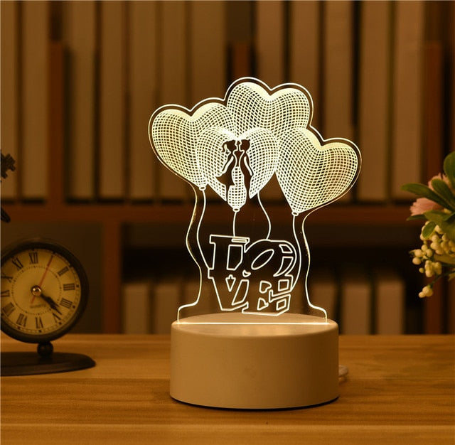 Adorable Animated Figure 3D LED Night Lights