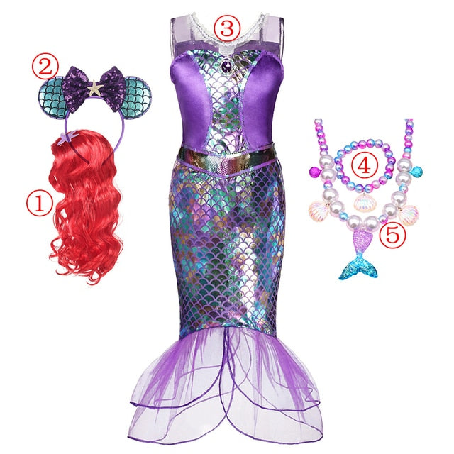 Mermaid Princess Costume Sets & Accessories