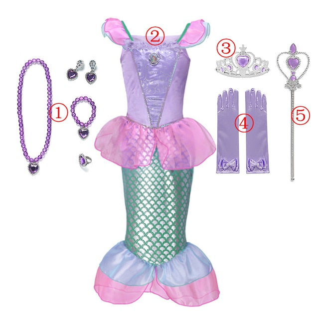 Mermaid Princess Costume Sets & Accessories