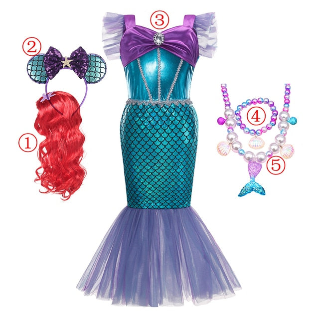 Mermaid Princess Costume Sets & Accessories