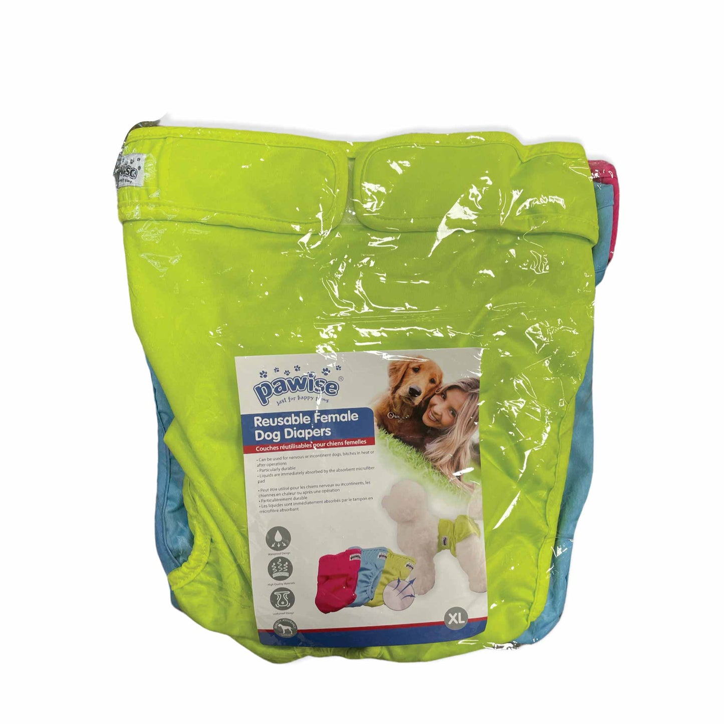3 Pack Reusable Eco Washable  Female Dog Diapers