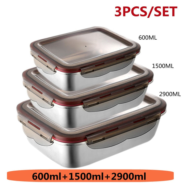 304 Stainless Steel Large Capacity Food Storage Containers