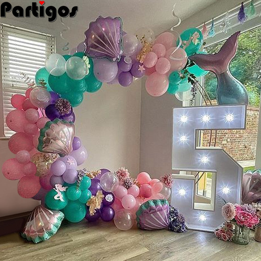 Mermaid Party Balloon Garland Arch Kit