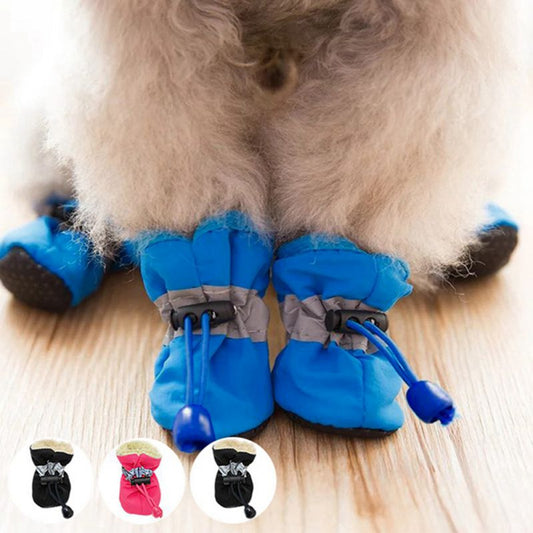 4pc Set -Winter Waterproof Anit-Skid Pet Shoes