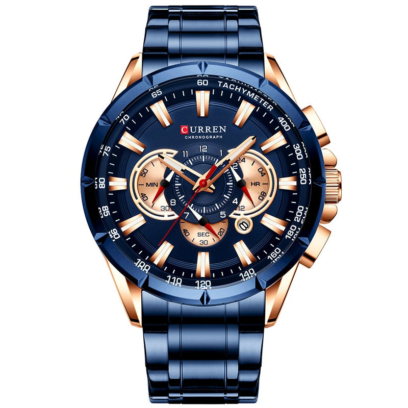 CURREN Men’s Waterproof Luxury Chronograph Quartz Wristwatch