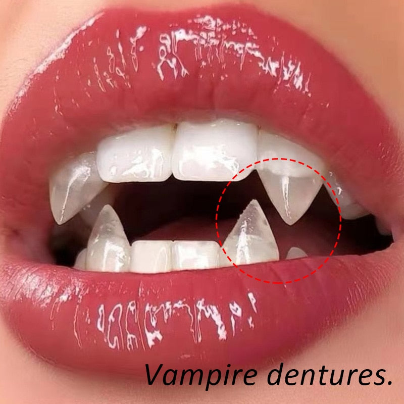 1 Pair Costume Vampire Fangs with Case