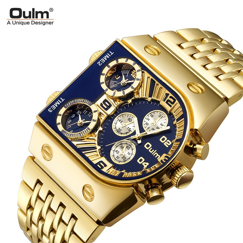 OULM Quartz Men's Luxury Waterproof Military Wristwatch