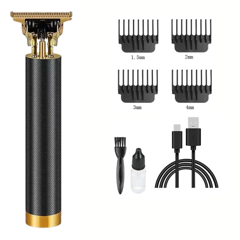 OIMG T9 Vintage Stainless Steel Rechargeable Professional Hair Trimmer