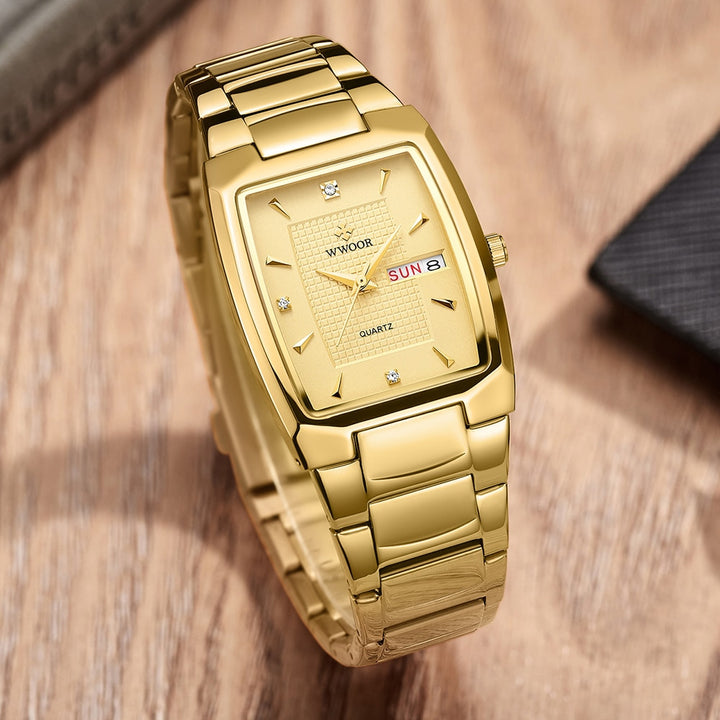 WWOOR Men's Luxury Stainless Steel Quartz Watches