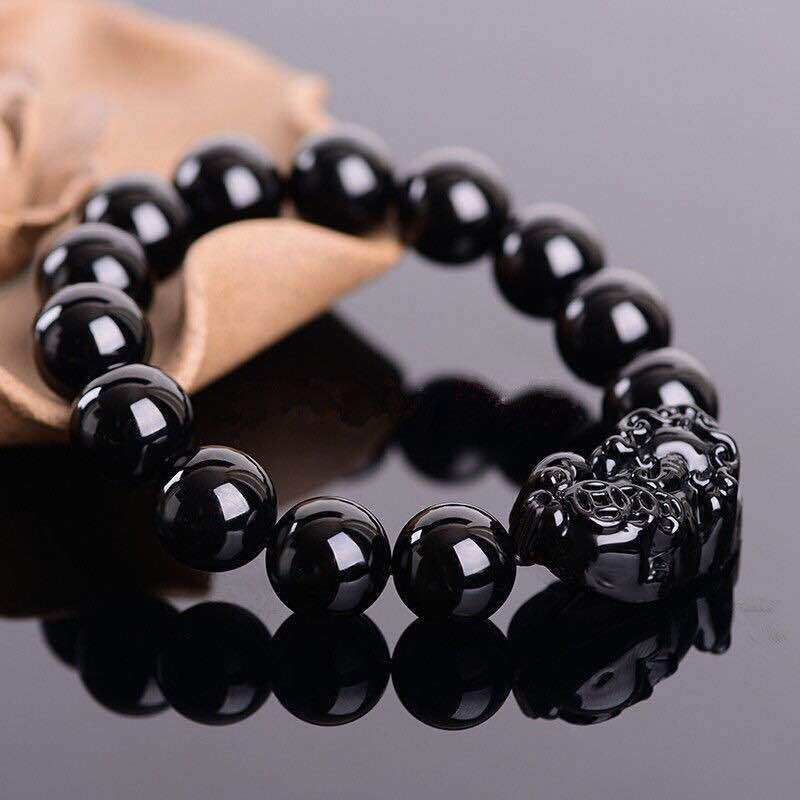 Feng Shui Obsidian Stone Beaded Bracelets