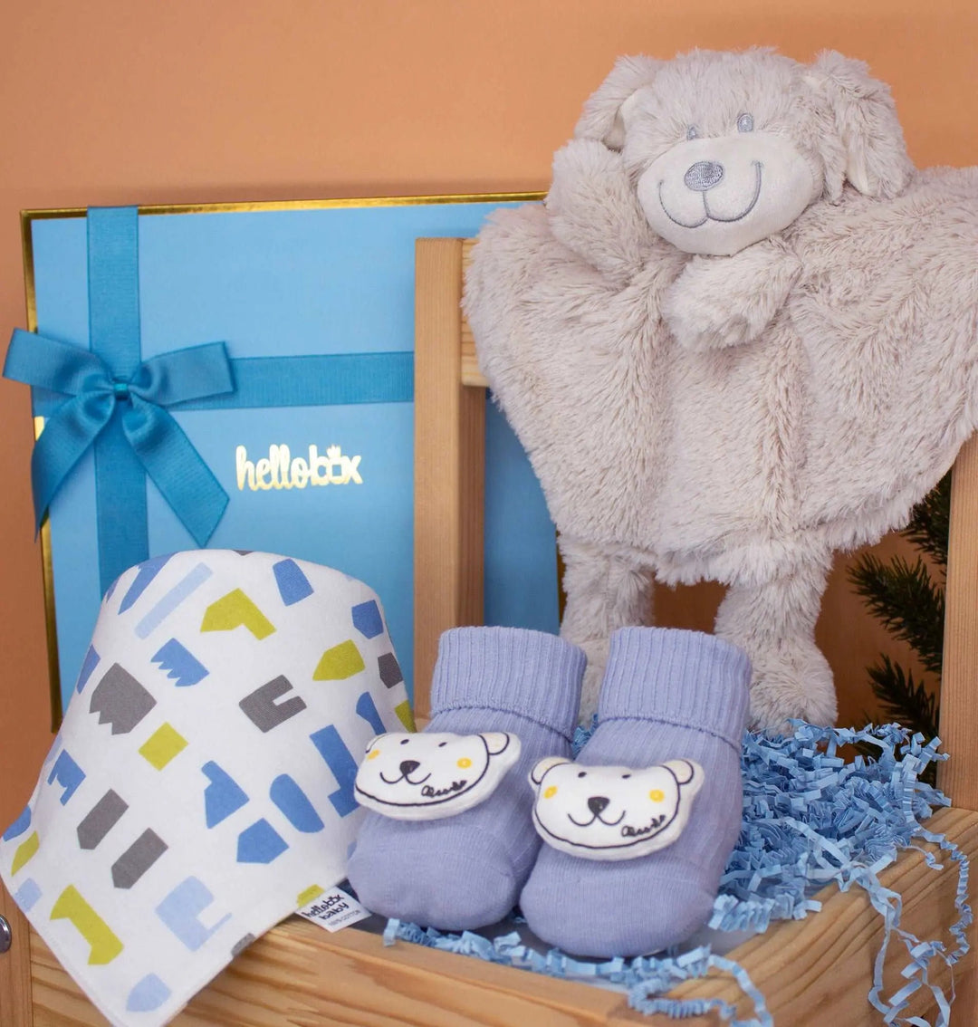 HELLOBOX! 3PC Newborn/Infant Gift Set (Blue)