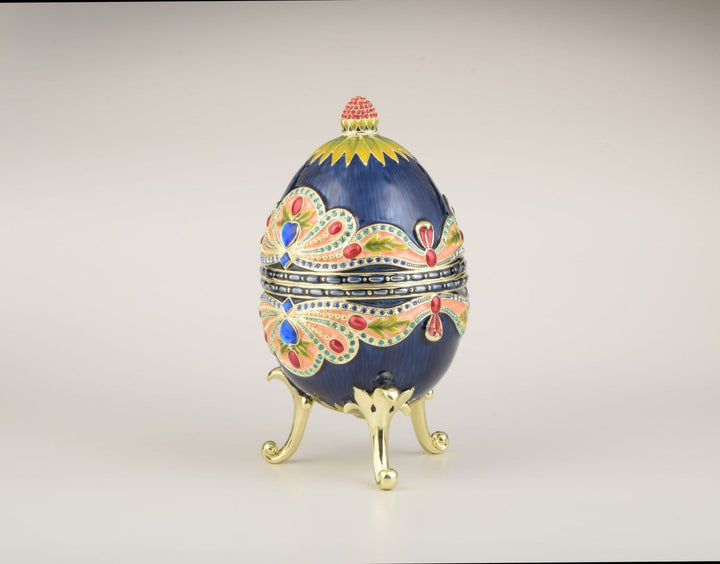 Blue Colorful Russian Egg-5