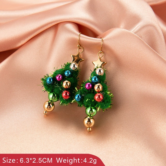Cheerful Christmas Holiday Dangle Earrings
