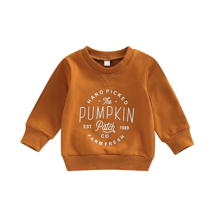 LIORAITIIN "The Pumpkin Patch Co." Toddler Long Sleeve Printed O-neck Sweatshirt