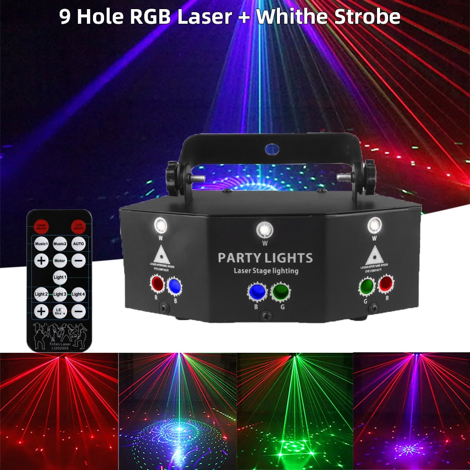 ALIEN 9 & 15-Eye  RGB Laser Stage Lighting Strobes