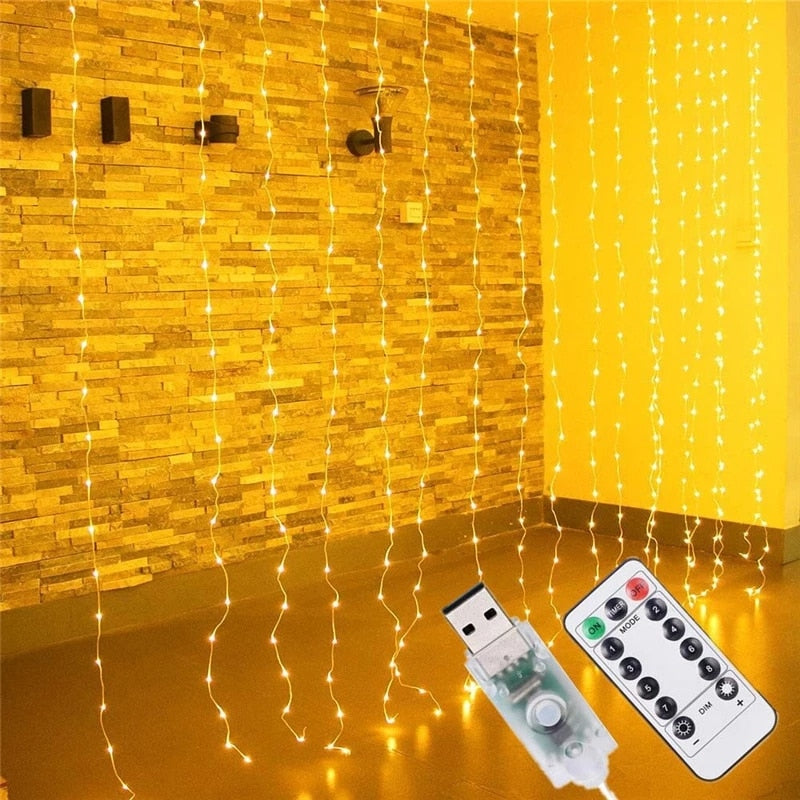 3M LED Curtain String Lights