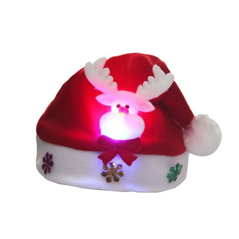 LED Light-Up Christmas Novelty Hats