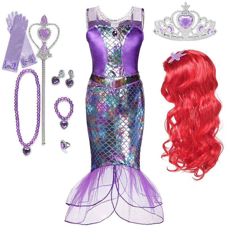 Little Mermaid Costume Dress Sets & Accessories