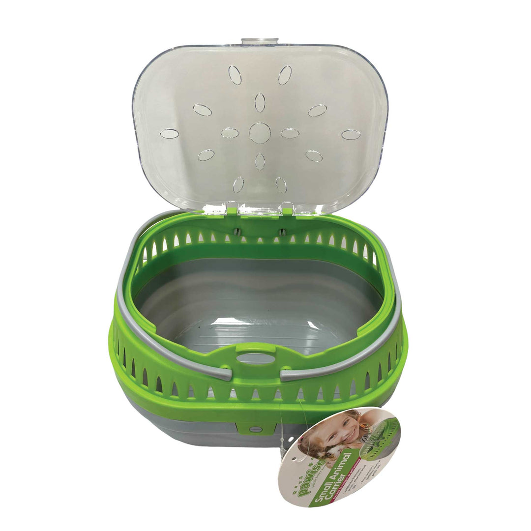 Small Pet Carrier Green Plastic Guinea Pig Mouse Hamster Rat Animal Travel Cage-2