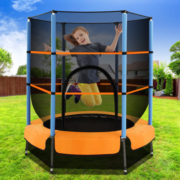 EVERFIT 4.5FT Trampoline Round Trampolines Kids Enclosure Outdoor Indoor Gift