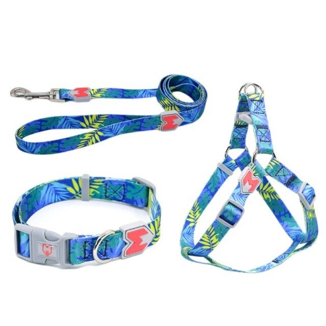 Cat Dog Collar Harness Leash Adjustable Nylon Pet Traction Cat Dog Collar Adjustable Quick Release Pet Harness Belt-2