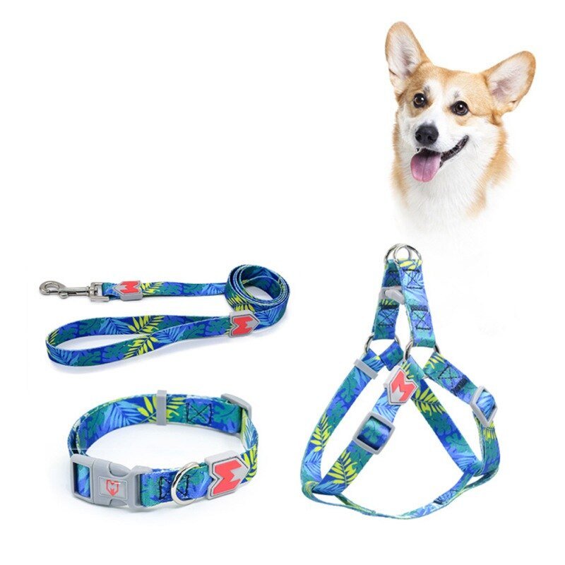 Cat Dog Collar Harness Leash Adjustable Nylon Pet Traction Cat Dog Collar Adjustable Quick Release Pet Harness Belt-5