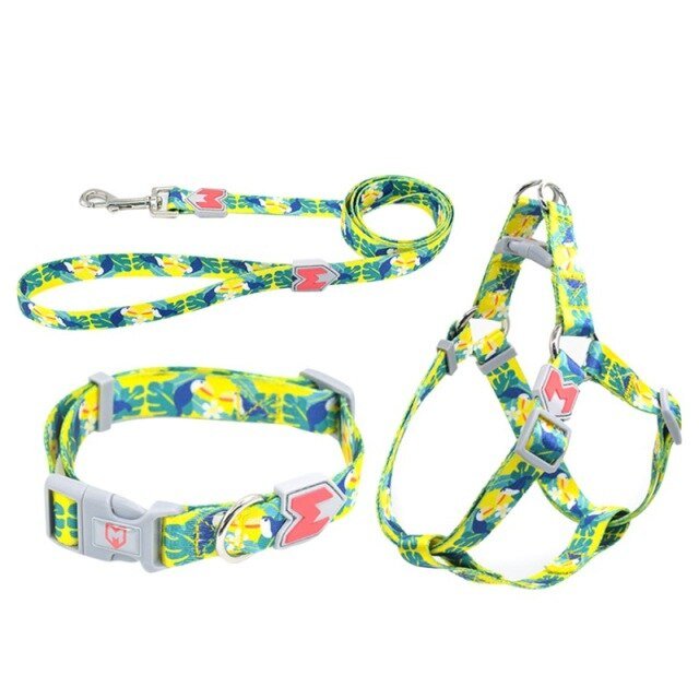 Cat Dog Collar Harness Leash Adjustable Nylon Pet Traction Cat Dog Collar Adjustable Quick Release Pet Harness Belt-1