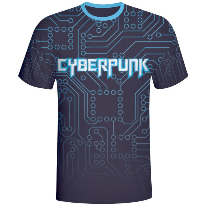 Circuit board Design Cyberpunk Gaming Shirts Wear Gaming Team-0