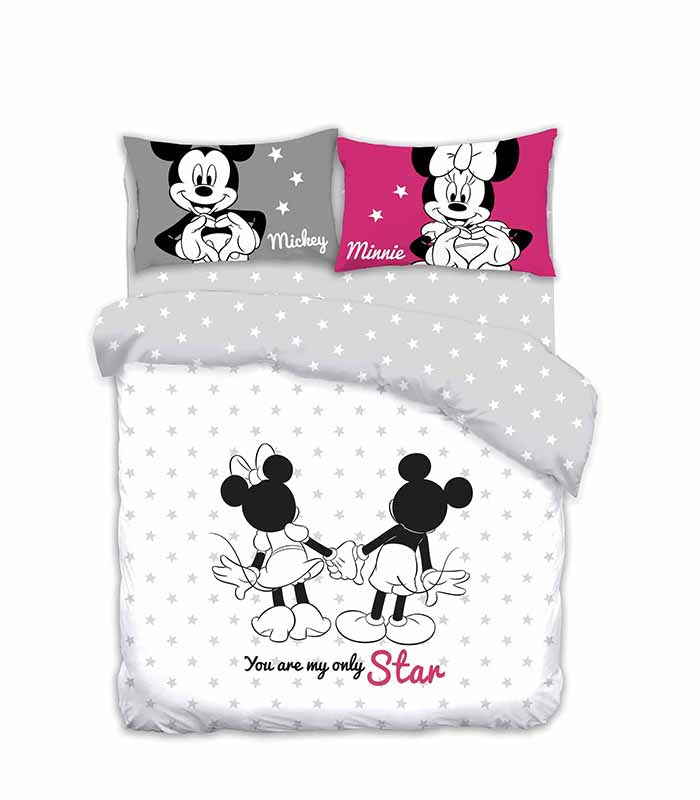 Disney Mickey And Minnie My Star 4-Piece Cotton Bedding Set - Queen Size-1