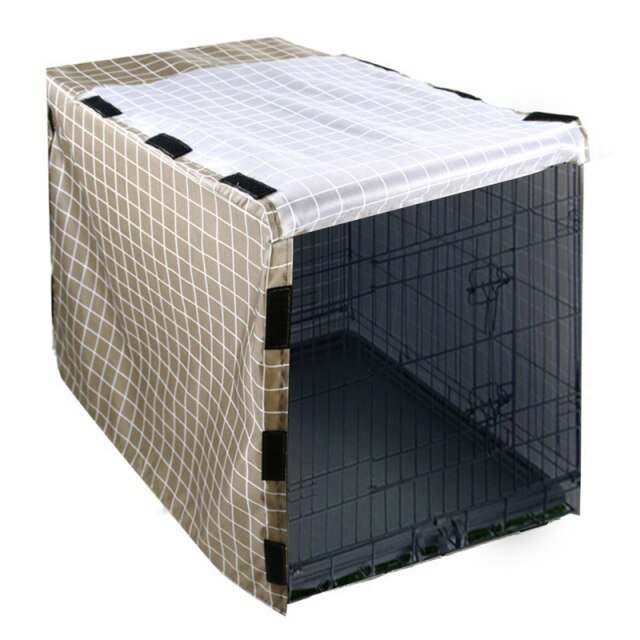 Dog Kennel House Cover Waterproof Dust-proof Durable Oxford Dog Cage Cover Foldable Washable Outdoor Pet Kennel Cover-4