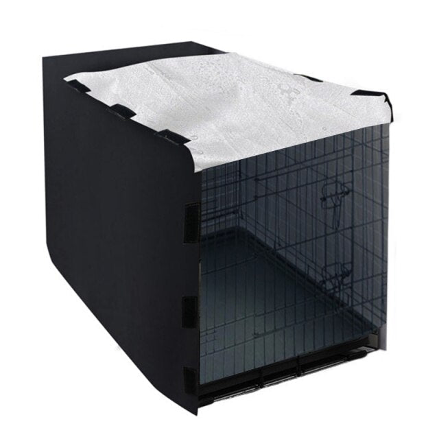 Dog Kennel House Cover Waterproof Dust-proof Durable Oxford Dog Cage Cover Foldable Washable Outdoor Pet Kennel Cover-1