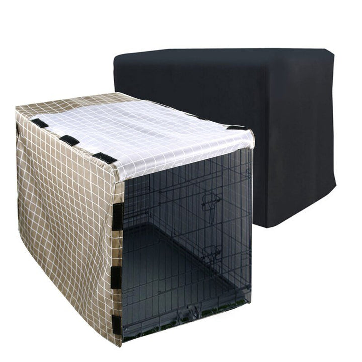 Dog Kennel House Cover Waterproof Dust-proof Durable Oxford Dog Cage Cover Foldable Washable Outdoor Pet Kennel Cover-0