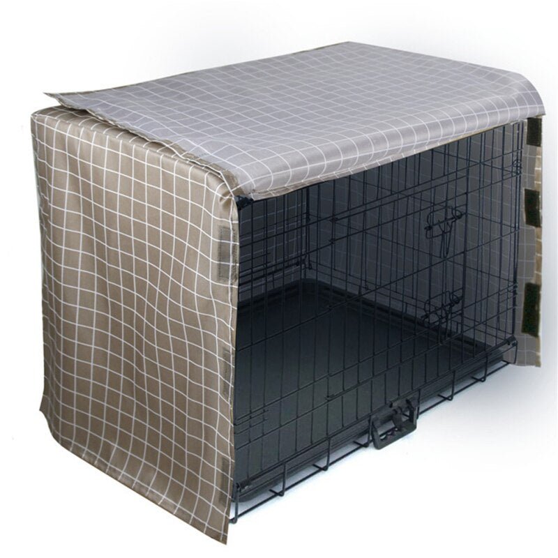 Dog Kennel House Cover Waterproof Dust-proof Durable Oxford Dog Cage Cover Foldable Washable Outdoor Pet Kennel Cover-6