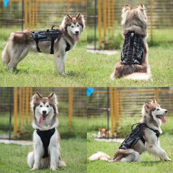 Durable Dog Harness Tactical Military Dog Vest No Pull Pet Training Harnesses Vest for Medium Large Dogs M L XL-3