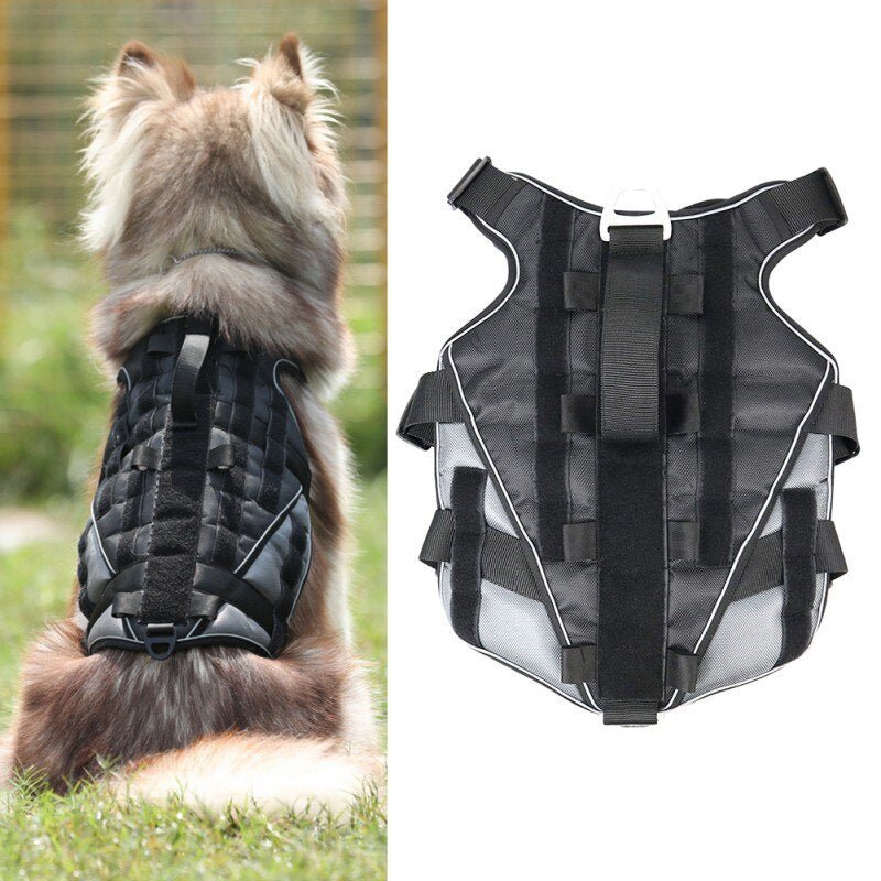 Durable Dog Harness Tactical Military Dog Vest No Pull Pet Training Harnesses Vest for Medium Large Dogs M L XL-0