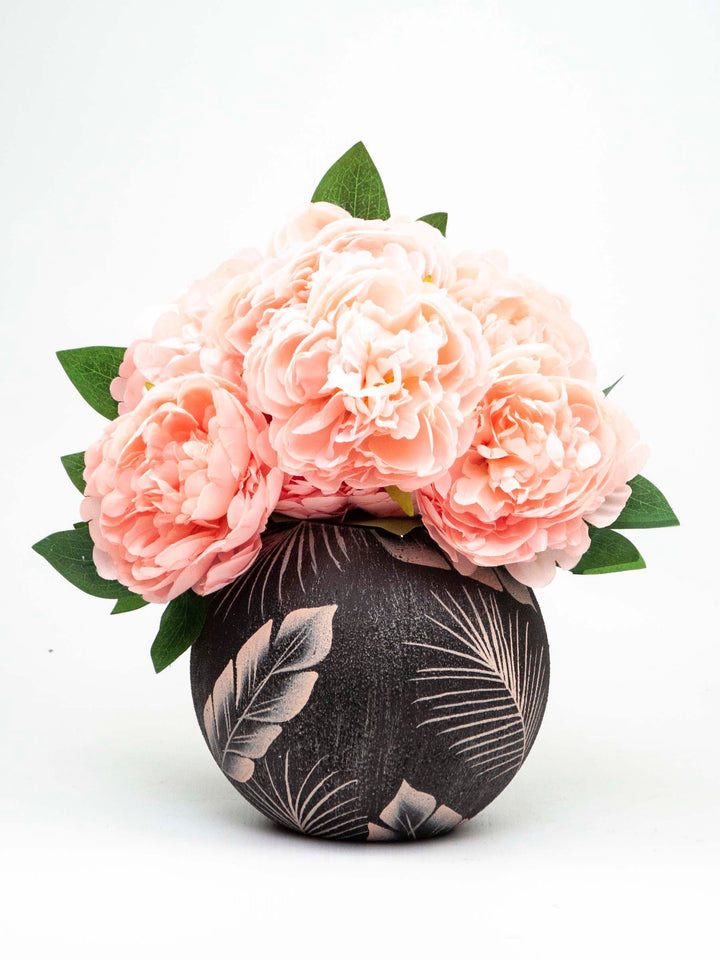 Handpainted Glass Vase for Flowers | Painted Art Glass Vase | Interior Design Home Room Decor | Table vase 6 inch-2