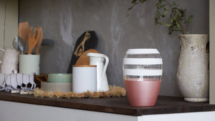 Handpainted Glass Vase for Flowers | Art Oval Vase | Gift for her | Home Room Decor | Table vase 8 in-0