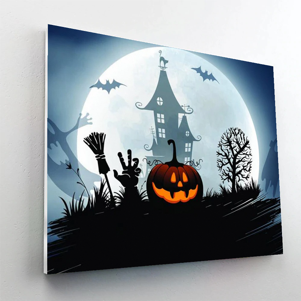 ARTISTRY RACK Halloween Spooky Backyard Paint-By-Numbers Painting Kit