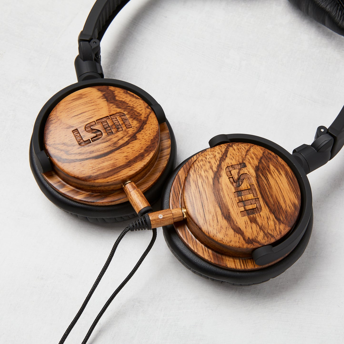 LSTN Fillmore Zebra Wood Wired Headphones