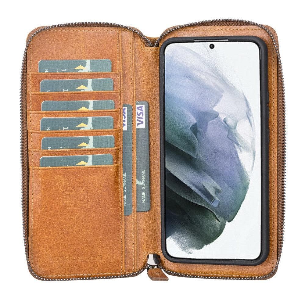 BOULETTA Zippered Leather Detachable Wallet Case